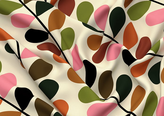 Orla Kiely Multi Stem, Pink & Red - Twist&Fit Roman Blind - Image 4